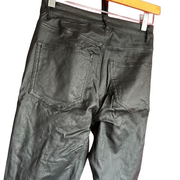H&M Jeggings Womens Size 6 Black Shiny Curvy Denim Casual Back to School - Picture 2 of 7